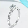 thumbnail image 4 of EOEMY 2.4mm Wedding Gifts Band Women'S 925 Silver 1Ct Cz Anniversary Party Ring Sz 4-9, 4 of 4