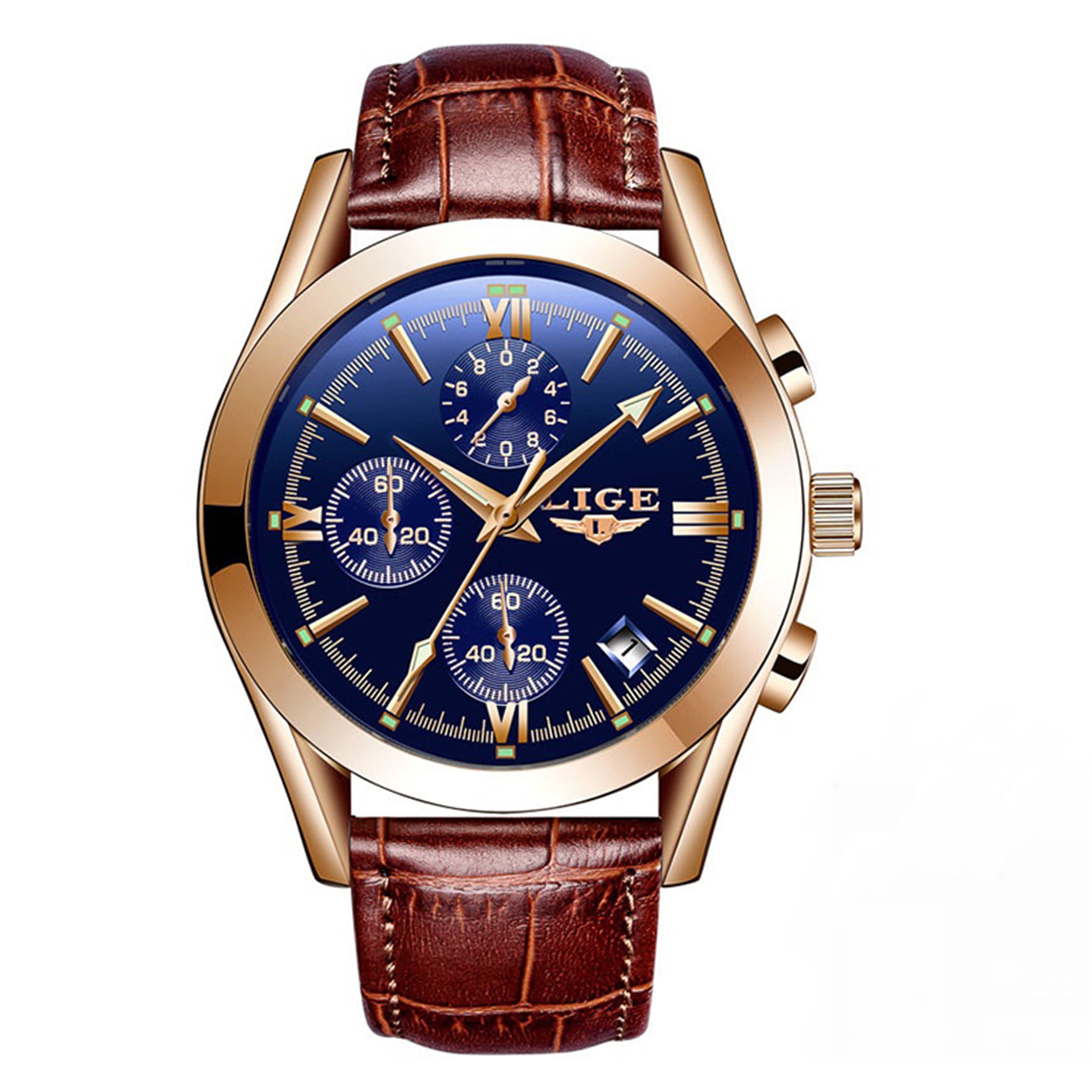 Luxor lige classic leather cheap watch