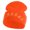 Orange, variant on Spooky Upside Down Logo Embroidered 12" Long Knitted Beanie - Birch OSFM