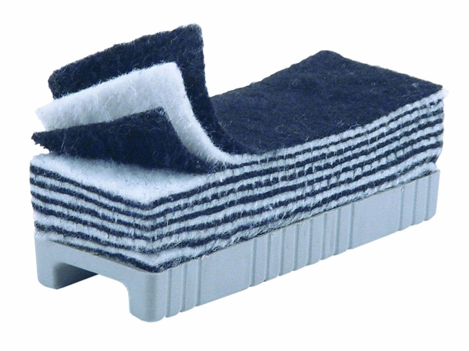 Whiteboard Eraser, 5 Inch with 12 Peel Away Layers, Black/White, 1/Card