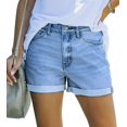 thumbnail image 1 of Pantalones cortos de mezclilla Onlypuff Blue Jean para mujer de cintura alta XL, 1 of 4