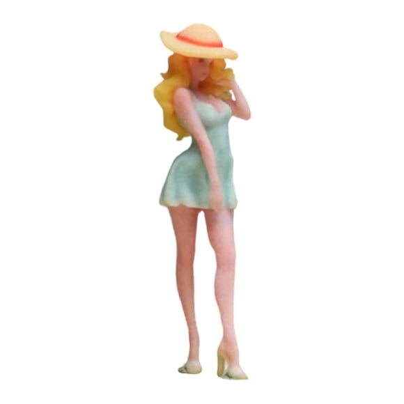 Figura de niña en miniatura a escala 1/64, diorama, resina, realista, figuras de personas diminutas para micropaisajes, accesorios de fotografía y