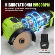 Geevorks Angle Grinder Tool, 7000rpm Mini Electric Angle Grinding Tool with 2pcs 16.8V 2000mAh Batteries and Cutting Discs, Grinder Handheld Cutter for Metal Wood