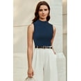 thumbnail image 2 of Arach&Cloz Womens Wool Blend Sweater Soft Mock Neck Fall Casual Tank 2025, 2 of 6