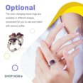 thumbnail image 2 of Mood Rings Changeable Color Temperature Emotion Feeling Fashion Cute Costume Props Multiple Shapes Christmas for Women Men Gift clover, 2 of 6