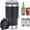 Black, variant on 4 in 1 Travel Mug and Can Insulator for 14oz Can and Beer Bottle Stainless steel Vacuum Insulated Cup and Thermocooler (Black)