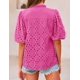 thumbnail image 2 of Remera PRETTYGARDEN Verano 2025 con Encaje y Escote en V Rosa M, 2 of 8