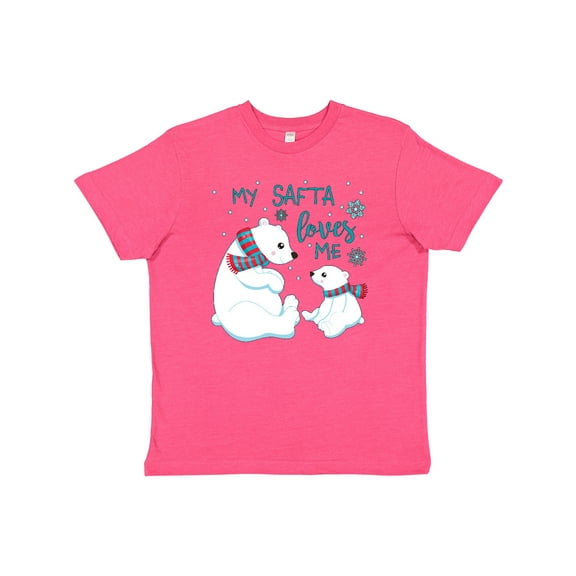 Inktastic My Safta Loves Me- cute polar bears Youth T-Shirt