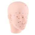 thumbnail image 1 of Cabeza de entrenamiento de facial profesion para salón de cosmetología, pestañas, práctica de maquillaje, modelo de maniquí con shamjiam Cabeza de entrenamiento de masaje, 1 of 9