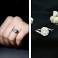 thumbnail image 3 of Rosec Jewels Lab Created Diamond Engagement Ring 2 Carat - 8 mm Round Solitaire Bypass Ring - Ef-Vs Quality, 18K White Gold, US 8.00, 3 of 9