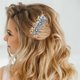 thumbnail image 3 of Peineta de flores para el cabello, elegante peineta lateral para novia, peineta para el cabello de boda, tocado, 3 of 5