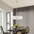 thumbnail image 3 of 46925-12 Livex Lighting Venlo - 5 Light Large Drum Pendant In Timeless Style-13.5 Inches Tall and 26 Inches Wide-Satin Brass/Shiny White Finish, 3 of 9