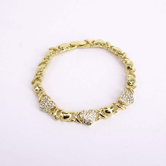 JoeytheJewelryNY 18k Layered real gold filled xo bracelet hearts #7