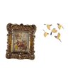 thumbnail image 1 of Marco de fotos,Marco de fotos retro Marco de fotos de mesa vintage,Marco de fotos adornado para colgar en la pared,decoración del hogar,Arte de pared de pájaros de madera,Pájaros de madera, 1 of 8