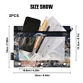 thumbnail image 3 of 2 Pack Flip Folders with Clear PVC Window Binder Pouches 3-Ring Binder Organizer for Office & Home Watercolor Vintage Blue Bird, 3 of 6