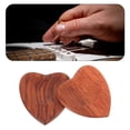 thumbnail image 2 of SHISUYAN Compact Guitar Pick for Guitar Practice Brown Plastic Heart Shaped Picks Easy to Carry Lightweight, 2 of 8