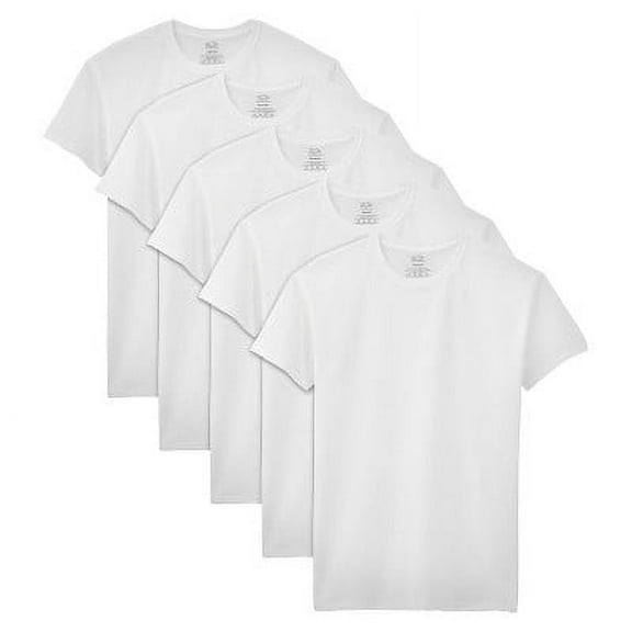 Fruit of the Loom Men's Crew Neck T-Shirt 5pk - White 2XL