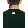 thumbnail image 4 of Under Armour Mens HeatGear Compression Long-Sleeve T-Shirt Forest Green 301/White 3X-Large, 4 of 5
