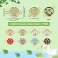 thumbnail image 5 of 32pcs Tortoise Link Charms, Animal Glass Connectors Two Hole Links Flat Round Crystal Charm Beads for Necklace Bracelet Anklet DIY Summer Jewelry Making, 8 Colors, 5 of 5
