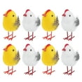 thumbnail image 3 of BESTYASH White Foam and Flocking Chicken Adornment for Easter Party, 8Pcs, 3 of 8