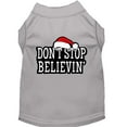 thumbnail image 4 of Christmas Screenprinted Dog Shirt, "Don't Stop Believin", 4 of 10