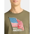 thumbnail image 3 of American Giant Unisex Patriotic USA Flag Cotton Tee Shirt, Men's Sizes XS-3XL, 3 of 5