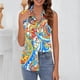 thumbnail image 4 of TaTaai Printed Blouse Lightweight Drape Women's Casual Fashion Lapel Button Sleeveless & Short Sleeve Loose Summer Office Smart-Casual Top Gift, 4 of 6