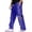 Blue, variant on Mens Snap-Button Sweatpants Loose Fit Track Pants Solid Color Casual Trousers With Button Front Design For Fall Winter And Daily