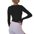 thumbnail image 4 of Top de Ballet Cruzado de Larga con Lazo Frontal para Mujer, Ideal para Entrenamiento, Pilates, Yoga y Salidas Negro L, 4 of 9