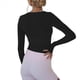 thumbnail image 4 of Top de Ballet Cruzado de Larga con Lazo Frontal para Mujer, Ideal para Entrenamiento, Pilates, Yoga y Salidas Negro M, 4 of 9