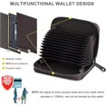 thumbnail image 5 of Credit Card Holder Genuine Leather Personalized Custom Laser Engraving Wallet for Women or Men 20 Card Slots RFID Blocking Accordion Wallet with Zipper, Coffee, 5 of 8