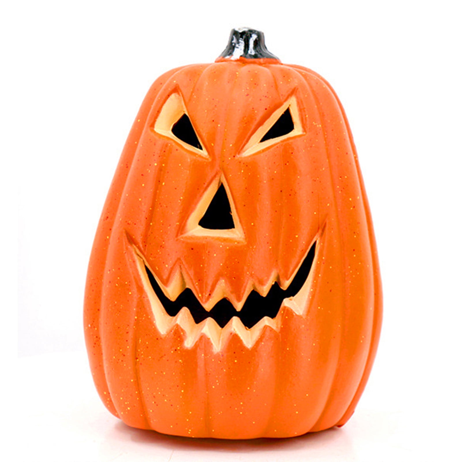 TOPOINT Halloween Plastic Pumpkin Lamp, Realistic Looking Creative Decorative BatteryPowered