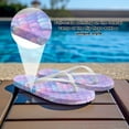 thumbnail image 2 of Psesaysky Mermaid Scale Blue-Purple Flip Flops for Women Girls Lightweight Comfortable Anti-Slip Beach Sandals Size 5-9, 2 of 7