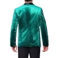 thumbnail image 3 of BLAZERS DE HOMBRE INSPIRADORES CHIC Con Brillo y Rhinestones, Con Solapa de Chal, Blazers de Fiesta, Color Verde, 3 of 5