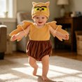 thumbnail image 5 of Gubotare Baby Boy Outfit Sets Baby Boy Waffle Knit Set Newborn Long Sleeve Letters Embroidered Romper Pants Infant 2 Piece Fall Winter Clothes 0 3 6 9 12 18 24 Months (Khaki,3-6 Months), 5 of 5