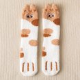 thumbnail image 2 of Penkiiy Floor Socks for Men Women Fashion Lovely Claw Coral Thickening Fuzzy Middle stockings Socks Multicolor Socks, 2 of 2