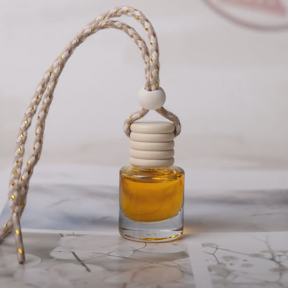 Fiudx Ambientador para Coche, Difusor de Aromaterapia de Larga Duración, Colgante Reutilizable En Botella de Vidrio, 19 Aromas Disponibles, para Usar En Casa, Oficina o Vehículo, con Compromiso de Ca