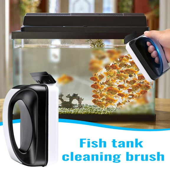 Magnetic Aquarium Scraper,Double Sided Cleaning Brush,Floating Glass Cleaner,Powerful Magnetic Design,Easy Removal,Fish Tank Maintenance,Ideal for Beginners,Non-Slip Handle