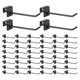 thumbnail image 1 of 48 Pcs Gridwall Hooks 4 Inch Black Metal Panel Hook Hanger Square Tube Hooks Coat Hook Peg Hooks, 1 of 5