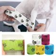 thumbnail image 3 of Pet Wrap, Vet Wrap for Dogs, Dog Paw Bandages for Wods, Self Adhesive Bandage Wrap for Wod Care, First Aid Cohesive Gauze, for Horse, Cat, Bird, Pet Animal T2P2, 3 of 8