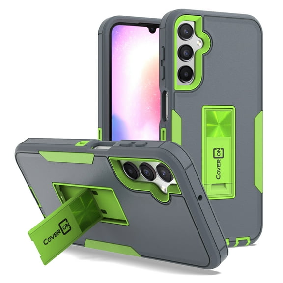 CoverON For Samsung Galaxy A24 Phone Case, Military Grade Heavy Duty Full Body Kickstand Cover, Gray