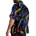 thumbnail image 3 of Note Men's Short Sleeve Printed Poplin Shirt with Spread Collar Tops - Casual Button Down Summer Beach Shirt for Men and Women, 3 of 6