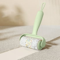 Replaceable Hot Melt Adhesive Roller, Portable Lint Remover with Hook, for Clothing Sofa Pet Hair, White Pink Blue Green Yellow