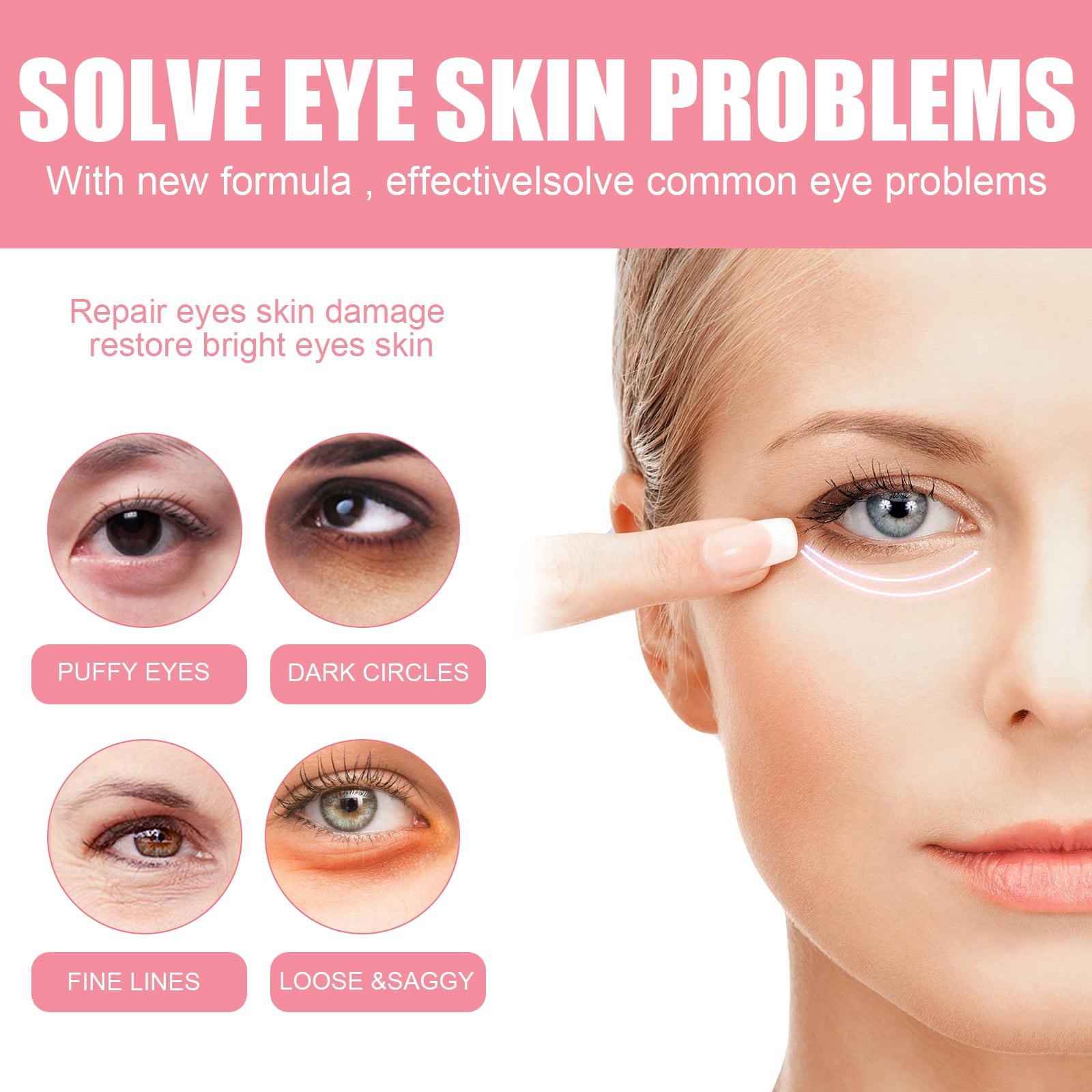 Alvantor Moisturizing & Brightening Eye Cream for Dark Circles and Wrinkles, 0.1oz