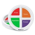 thumbnail image 2 of MyPlate Materials Portion Plate for Adults and Teens - 100% Melamine - Dividers - Non-slip Feet - 9.25“ diameter | (Set of 4) (9.25”), 2 of 4