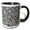 Black/White, variant on 3drose, Black and White Granite Stone Texture, 11oz Two-tone Black Mug
