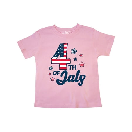 

Inktastic 4th of July with Striped Stars Gift Toddler Boy or Toddler Girl T-Shirt