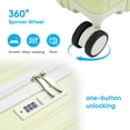 thumbnail image 3 of TBAU Ride-On Suitcase for Kids with Seat, Front Opening Carry-On Luggage, 360° Lockable Spinner and TSA Lock, Green, 3 of 9
