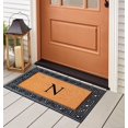 thumbnail image 3 of A1HC Natural Rubber & Coir 24x36 Monogrammed Doormat For Front Door, Anti-Shed Treated Durable Doormat for Outdoor Entrance, Heavy Duty, Low Profile, Easy to Clean, Long Lasting Front Porch Entry Rug, 3 of 7