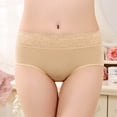 thumbnail image 5 of rygai Women Panties Lace Patchwork Plus Size Seamless Leak Proof Menstrual Period Briefs for Daily Wear,Light Purple L, 5 of 8